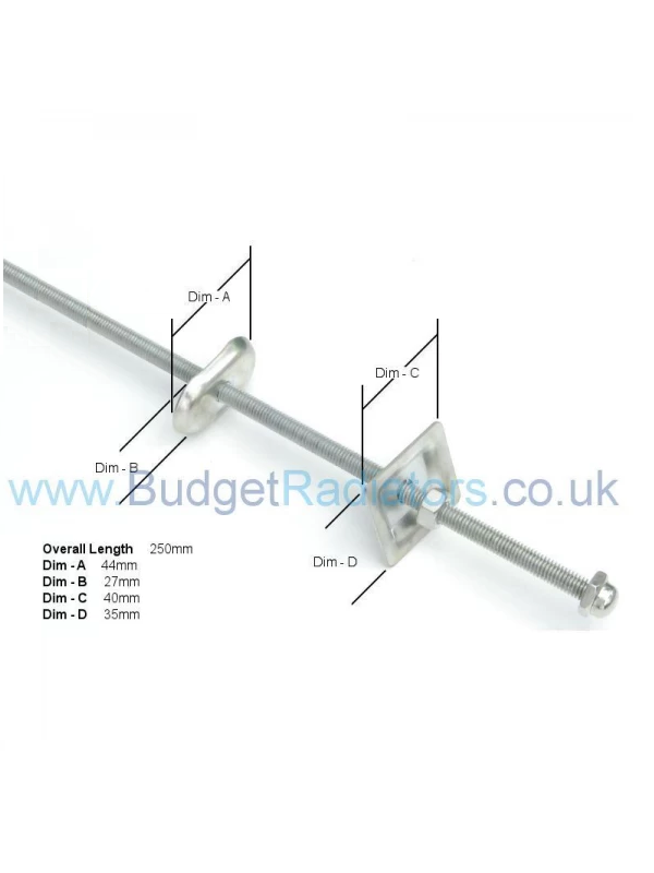 Cast Iron Radiator Standard Wall Safety Stay - "Hidden" Type